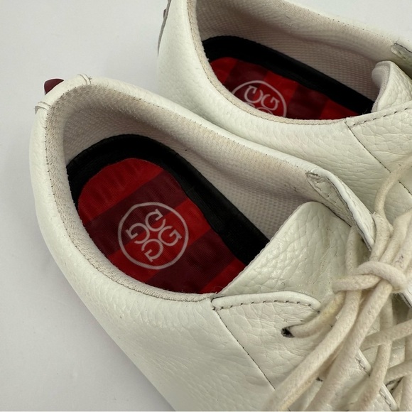 G/FORE Gallivanter Stud Cap Toe Ladies Golf Shoe in Snow / Red Size 8.5 - Picture 6 of 10